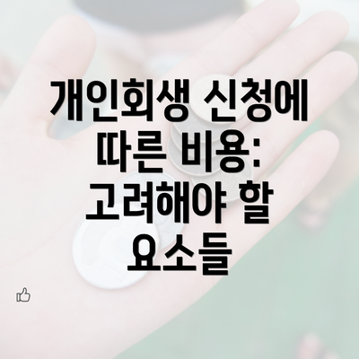 개인회생 신청에 따른 비용: 고려해야 할 요소들