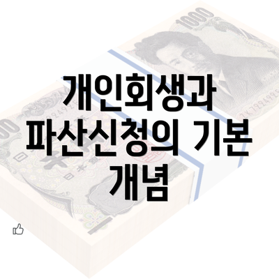 개인회생과 파산신청의 기본 개념