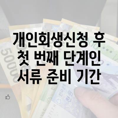 개인회생신청 후 첫 번째 단계인 서류 준비 기간