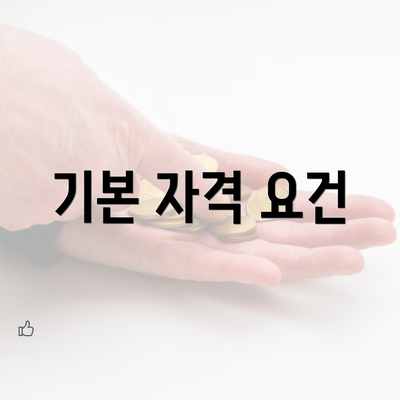 기본 자격 요건