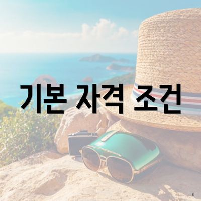 기본 자격 조건