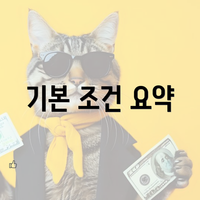 기본 조건 요약