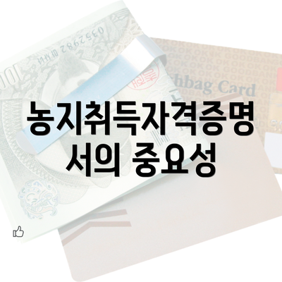 농지취득자격증명서의 중요성