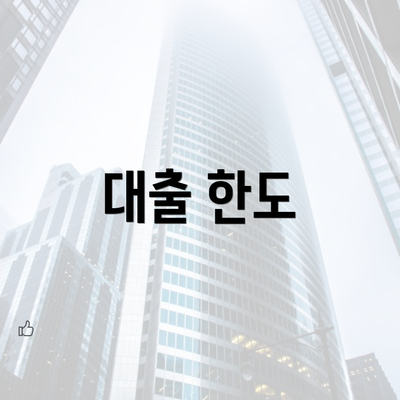 대출 한도