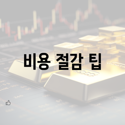 비용 절감 팁