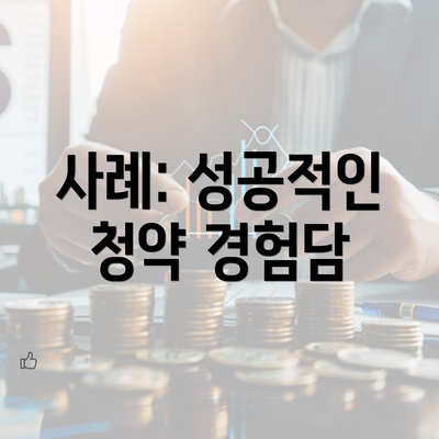 사례: 성공적인 청약 경험담