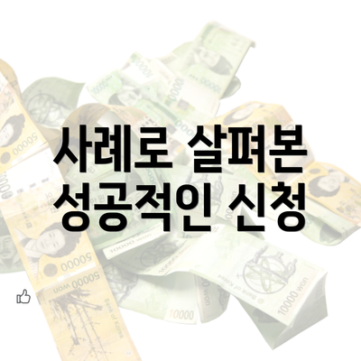 사례로 살펴본 성공적인 신청