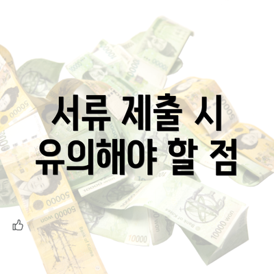 서류 제출 시 유의해야 할 점