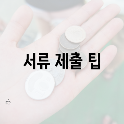 서류 제출 팁