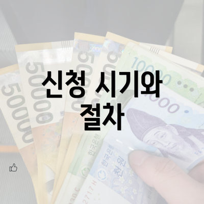 신청 시기와 절차