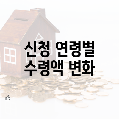 신청 연령별 수령액 변화