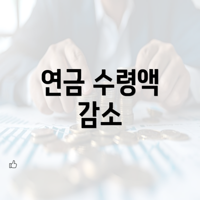 연금 수령액 감소