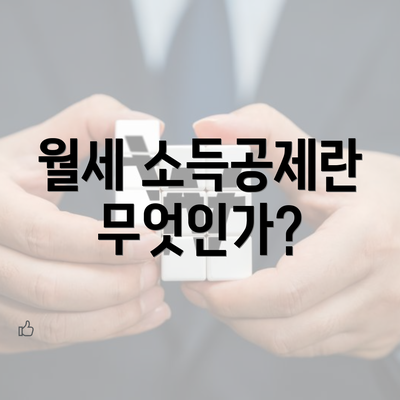 월세 소득공제란 무엇인가?