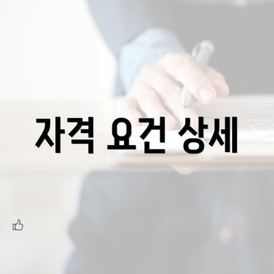 자격 요건 상세