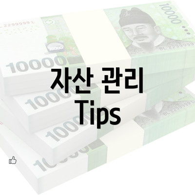 자산 관리 Tips