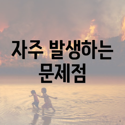 자주 발생하는 문제점