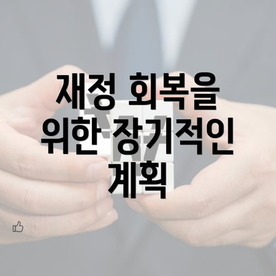 재정 회복을 위한 장기적인 계획