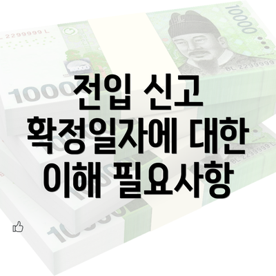 전입 신고 확정일자에 대한 이해 필요사항