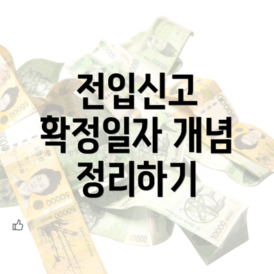 전입신고 확정일자 개념 정리하기