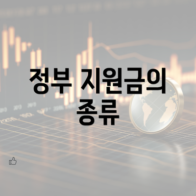 정부 지원금의 종류