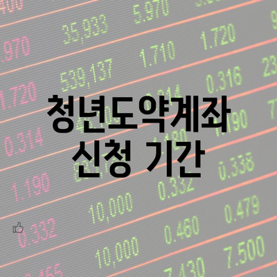 청년도약계좌 신청 기간