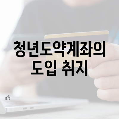 청년도약계좌의 도입 취지