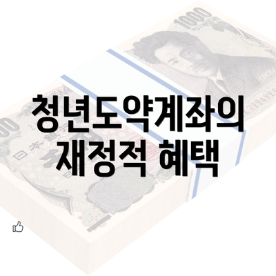 청년도약계좌의 재정적 혜택