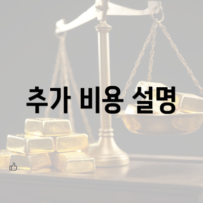 추가 비용 설명