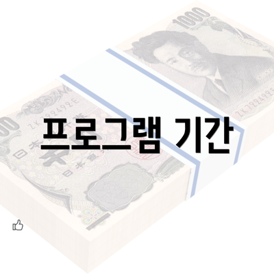 프로그램 기간