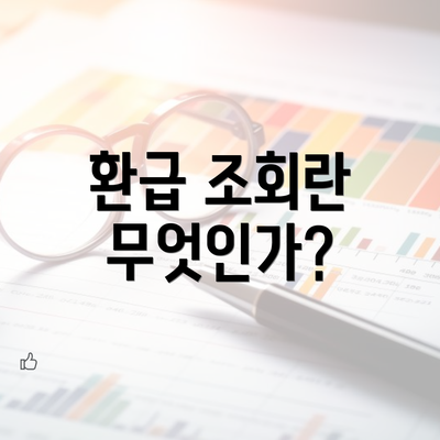 환급 조회란 무엇인가?