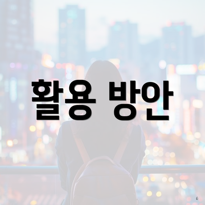 활용 방안