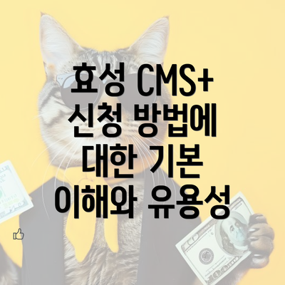 효성 CMS+ 신청 방법에 대한 기본 이해와 유용성