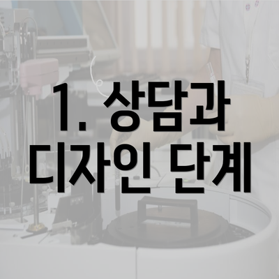 1. 상담과 디자인 단계