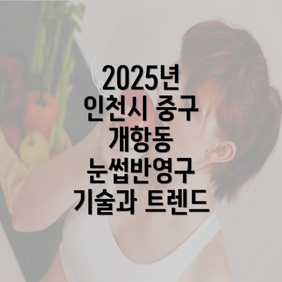 2025년 인천시 중구 개항동 눈썹반영구 기술과 트렌드