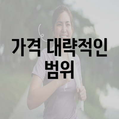 가격 대략적인 범위