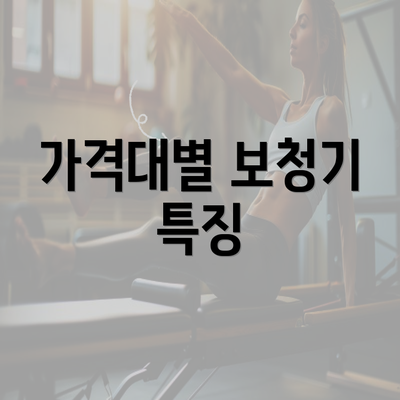 가격대별 보청기 특징