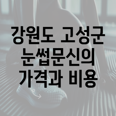 강원도 고성군 눈썹문신의 가격과 비용