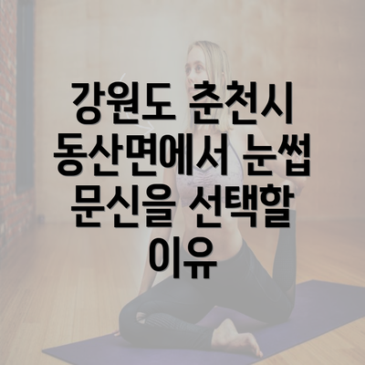 강원도 춘천시 동산면에서 눈썹 문신을 선택할 이유