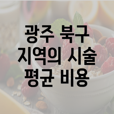 광주 북구 지역의 시술 평균 비용