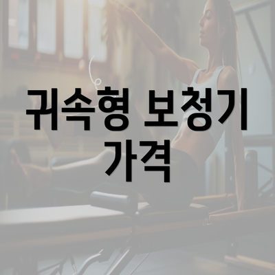 귀속형 보청기 가격