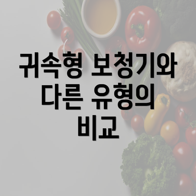 귀속형 보청기와 다른 유형의 비교