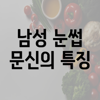 남성 눈썹 문신의 특징