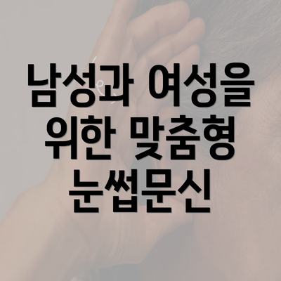 남성과 여성을 위한 맞춤형 눈썹문신