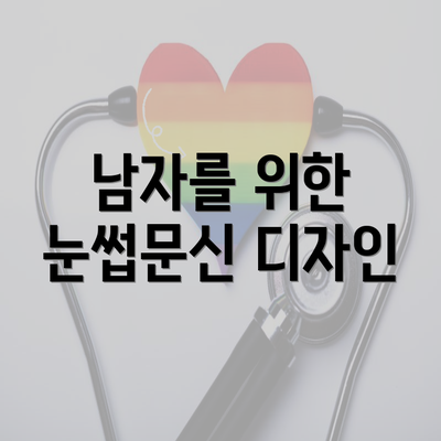 남자를 위한 눈썹문신 디자인