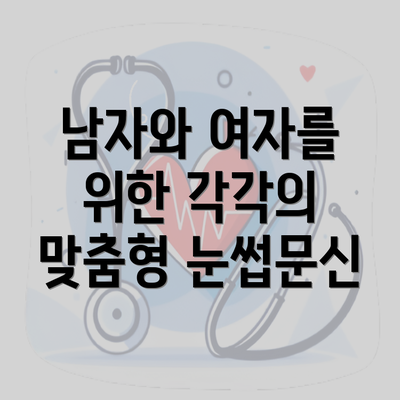 남자와 여자를 위한 각각의 맞춤형 눈썹문신