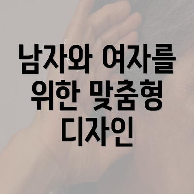 남자와 여자를 위한 맞춤형 디자인