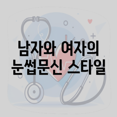 남자와 여자의 눈썹문신 스타일