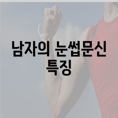 남자의 눈썹문신 특징