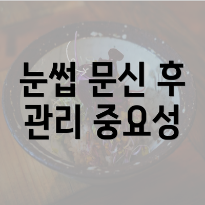 눈썹 문신 후 관리 중요성