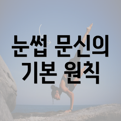 눈썹 문신의 기본 원칙